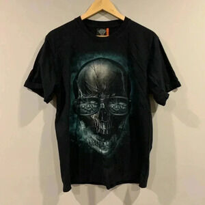 Double Sided Rock Eagle  Skull T-Shirt